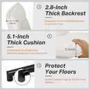 Ergonomic Swivel Chair with 5.1-Inch Thick Cushion &amp; Adjustable Height – Elegant Beige Design for Home, Office, and Relaxation Spaces