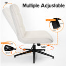 Ergonomic Swivel Chair with 5.1-Inch Thick Cushion &amp; Adjustable Height – Elegant Beige Design for Home, Office, and Relaxation Spaces