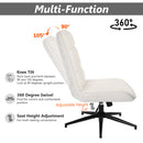 Ergonomic Swivel Chair with 5.1-Inch Thick Cushion &amp; Adjustable Height – Elegant Beige Design for Home, Office, and Relaxation Spaces