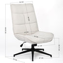 Ergonomic Swivel Chair with 5.1-Inch Thick Cushion &amp; Adjustable Height – Elegant Beige Design for Home, Office, and Relaxation Spaces