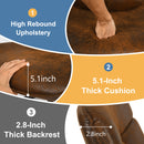 Ergonomic Swivel Chair with 5.1-Inch Thick Cushion &amp; Adjustable Height – Vintage Suede Brown Design for Home, Office, and Relaxation Spaces