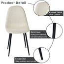 Set of 4 Fabric Khaki Dining Chair – Stylish, Comfortable, and Durable