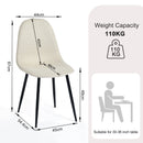 Set of 4 Fabric Khaki Dining Chair – Stylish, Comfortable, and Durable