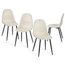 Set of 4 Fabric Khaki Dining Chair – Stylish, Comfortable, and Durable
