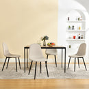 Set of 4 Fabric Khaki Dining Chair – Stylish, Comfortable, and Durable