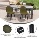 Set of 4 Fabric Lime Green Dining Chairs – Modern Design, Ergonomic Comfort, and Durable Build for Dining Rooms, Offices