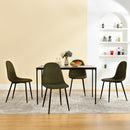 Set of 4 Fabric Lime Green Dining Chairs – Modern Design, Ergonomic Comfort, and Durable Build for Dining Rooms, Offices