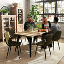 Set of 4 Fabric Lime Green Dining Chairs – Modern Design, Ergonomic Comfort, and Durable Build for Dining Rooms, Offices