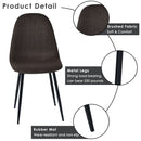 Fabric Sepia Dining Chair Set of 4 – Elegant, Comfortable, and Durable for Modern Dining Rooms and Offices