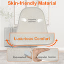 Modern 5-Piece Dining Set with Beige Upholstered Chairs