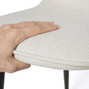 Modern 5-Piece Dining Set with Beige Upholstered Chairs