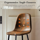 Set of 4 Dining Chair with Faux Suede – Ergonomic Backrest, Soft & Durable, Black Metal Legs