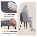 Modern 5-Piece Dining Set with Grey Upholstered Chairs