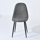 Modern Grey Scoop Back Dining Chair – Comfortable & Stylish