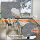 Set of 4 Terry Fabric Swivel Armchair – Grey Polyester Fabric, Ergonomic Design, and Non-Slip Base