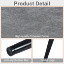 Set of 4 Terry Fabric Swivel Armchair – Grey Polyester Fabric, Ergonomic Design, and Non-Slip Base