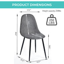 Modern Grey Scoop Back Dining Chair – Comfortable & Stylish