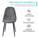 Modern Grey Scoop Back Dining Chair – Comfortable & Stylish