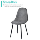 Modern Grey Scoop Back Dining Chair – Comfortable & Stylish