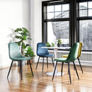 Set of 2 Charlton Velvet Swivel Chair – Ergonomic Backrest, Luxurious Yellow Velvet, Black Metal Legs&nbsp;