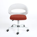 Modern Rolling Desk Chair with Adjustable Height and Soft Fabric Seat, Peppery/Yellow
