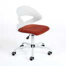 Modern Rolling Desk Chair with Adjustable Height and Soft Fabric Seat, Peppery/Yellow