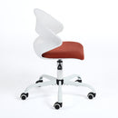 Modern Rolling Desk Chair with Adjustable Height and Soft Fabric Seat, Peppery/Yellow