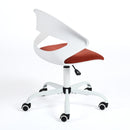 Modern Rolling Desk Chair with Adjustable Height and Soft Fabric Seat, Peppery/Yellow