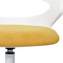 Modern Rolling Desk Chair with Adjustable Height and Soft Fabric Seat, Peppery/Yellow