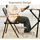 Set of 2/6 Foldable Black Metal Chairs – Heavy Duty, Ergonomic