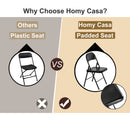 Set of 2/6 Foldable Black Metal Chairs – Heavy Duty, Ergonomic