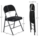Set of 4 Black Folding Chair - Sturdy and Convenient for Any Space