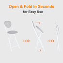 Heart-Shaped Folding Chair – 4-Pack – Comfortable &amp; Space-Saving Design (Grey, Pink, and Brown)