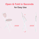 Heart-Shaped Folding Chair – 4-Pack – Comfortable &amp; Space-Saving Design (Grey, Pink, and Brown)