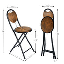 Heart-Shaped Folding Chair – 4-Pack – Comfortable &amp; Space-Saving Design (Grey, Pink, and Brown)