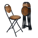 Heart-Shaped Folding Chair – 4-Pack – Comfortable &amp; Space-Saving Design (Grey, Pink, and Brown)