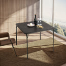 Folding PVC Dining Table with Black Steel Frame – 86x86 cm, Easy Storage