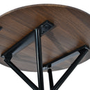 Round Espresso Dining Table – 31.5” Diameter, X-Shaped Metal Base, 66 lbs Weight Capacity