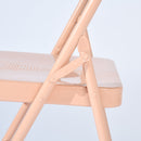 Set of 4 Portable Folding Chair – Convenient and Durable Seating Solution, Apricot/Blue/Grey