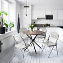 Set of 4 Portable Folding Chair – Convenient and Durable Seating Solution, Apricot/Blue/Grey