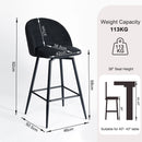 26" Seat Height Set of 2 Black Terry Counter Height Stool
