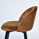 Swivel 26" Count Barstools Set of 2, Suede Brown