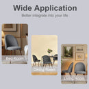 Set of 2 Grey Fabric Dining Chairs – Ergonomic Backrest, Walnut Legs, Comfortable Cushioned Seat