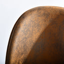 5-Piece Dining Set – Marble-Style Table with 4 Brown Suede Chairs | Modern & Elegant