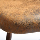 5-Piece Dining Set – Marble-Style Table with 4 Brown Suede Chairs | Modern & Elegant