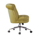 Height Adjustable Fabric Upholstery Office Chair, Ginger/Green