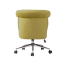 Height Adjustable Fabric Upholstery Office Chair, Ginger/Green