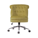 Height Adjustable Fabric Upholstery Office Chair, Ginger/Green