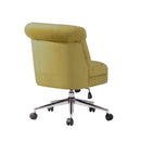 Height Adjustable Fabric Upholstery Office Chair, Ginger/Green