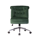 Height Adjustable Fabric Upholstery Office Chair, Ginger/Green